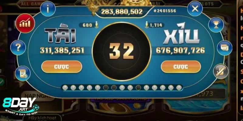 Các yếu tố tạo nên sự hấp dẫn của tài xỉu chỉ có tại 8days