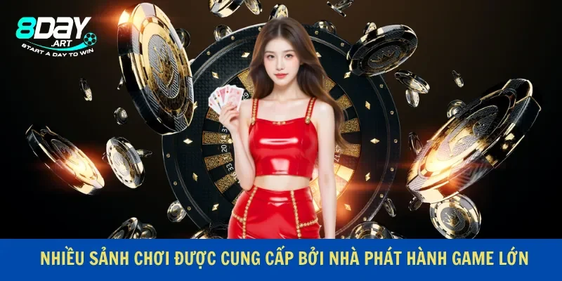 Nhiều sảnh chơi được cung cấp bởi nhà phát hành game lớn